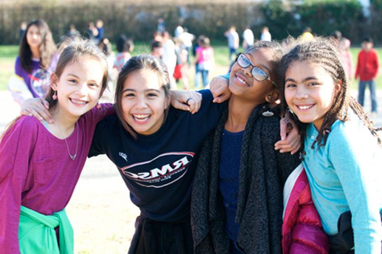 girls smiling